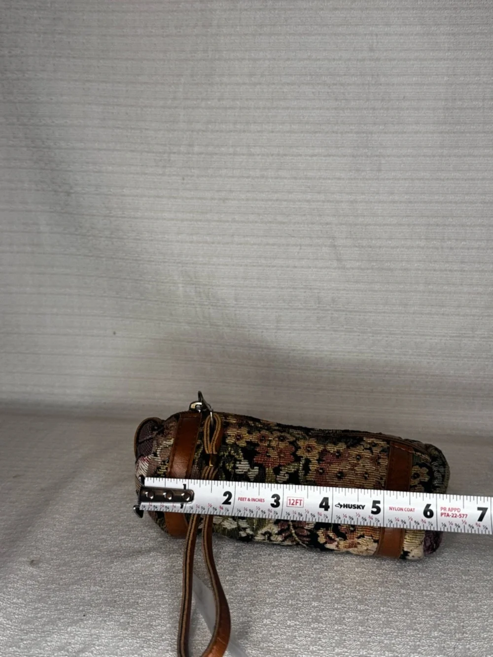 C&C California Floral Needlepoint Cylinder Cosmetic Case - Brown, Green, Black